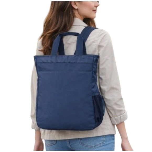 North End Handbags - North End NE109 Convertible Insulated Backpack Tote With Handles NWT Navy